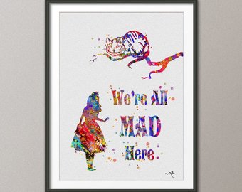 340x270 Wonderland Quotes Etsy - Alice In Wonderland Watercolor Painting