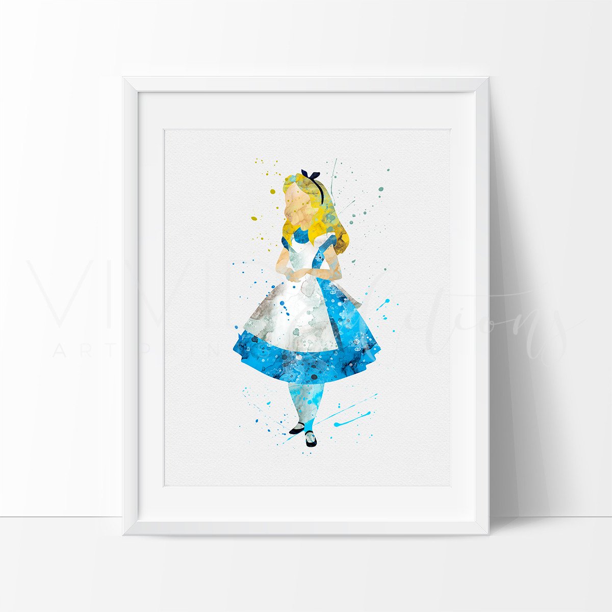 1200x1200 Alice In Wonderland Watercolor Nursery Art Print Wall Decor - Alice Watercolor