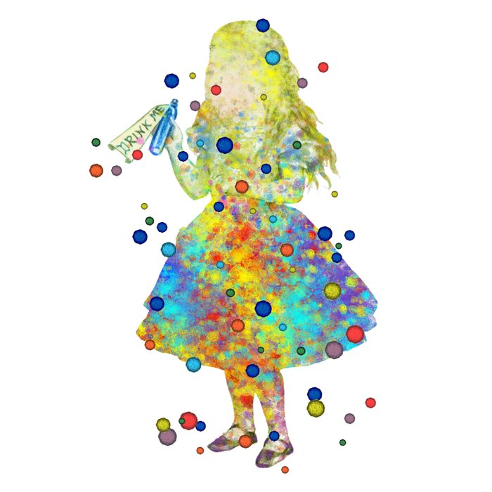 700x700 Drink Me - Alice Watercolor