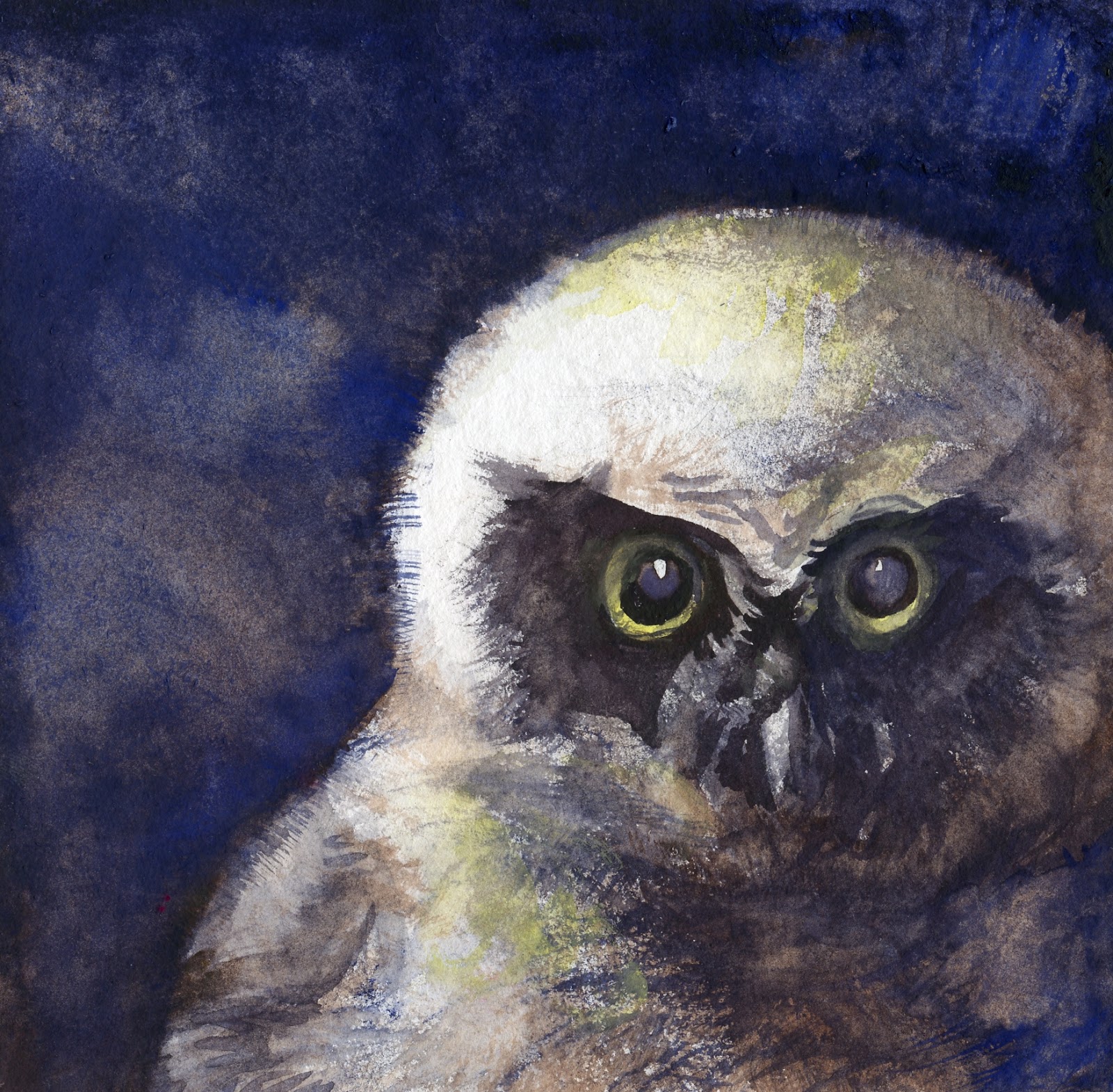 1600x1569 Owl U An Alien No 2 And A Mini Review Fabart Interchangeable - Alien Watercolor