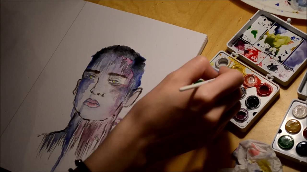 1280x720 Alien Boy [Watercolor Painting] - Alien Watercolor