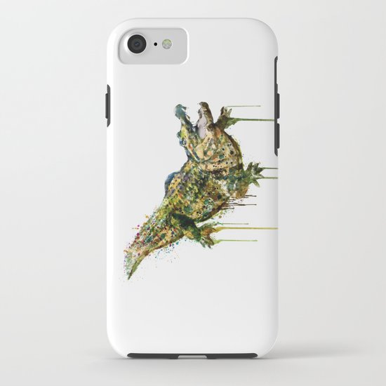 550x550 Alligator Watercolor Painting Iphone Case By Marianvoicu Society6 - Alligator Watercolor