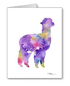 245x300 Alpaca Set Of 10 Art Note Cards By Watercolor - Alpaca Watercolor