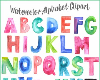 340x270 Watercolor Alphabet Etsy - Alphabet Watercolor