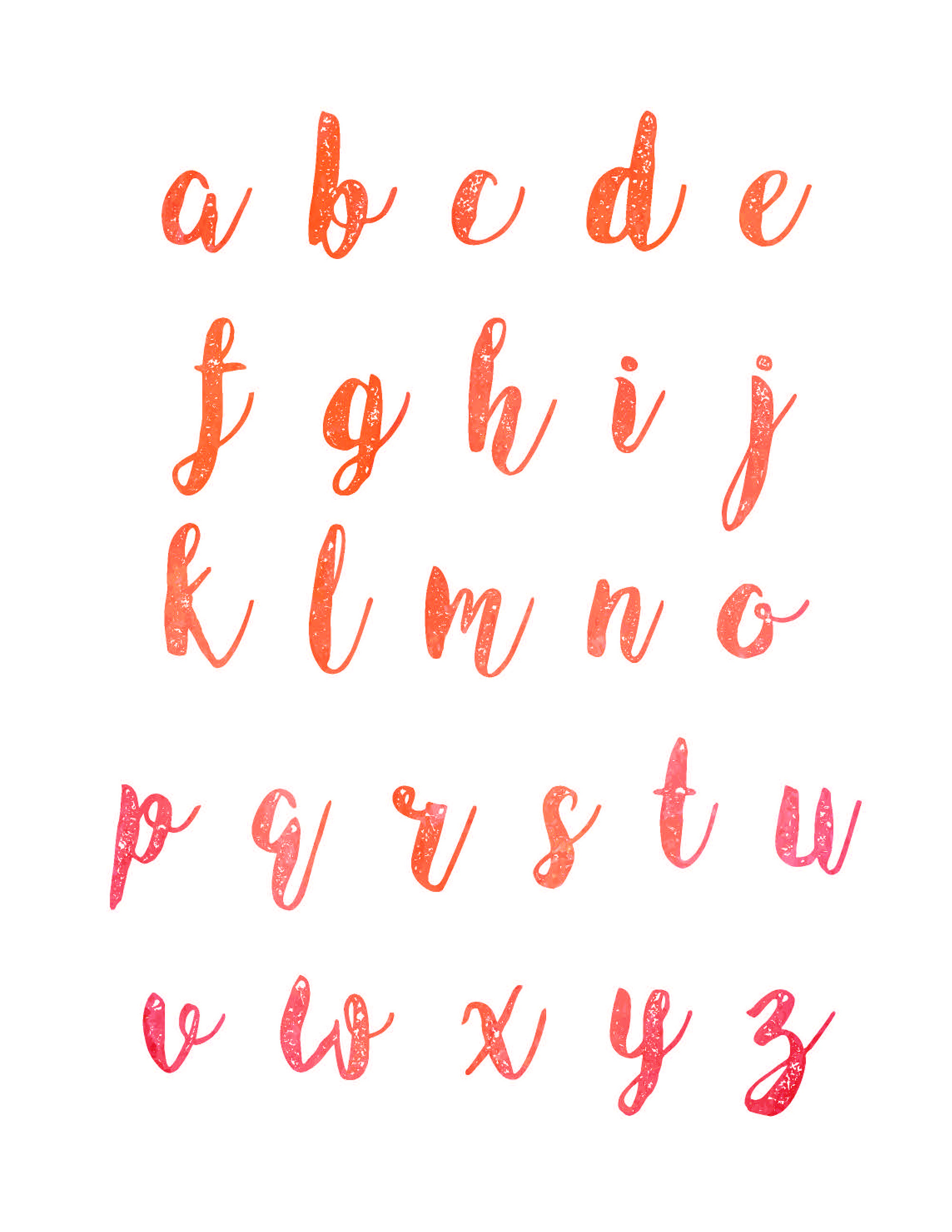 2000x2588 Watercolor Alphabet Printable - Alphabet Watercolor