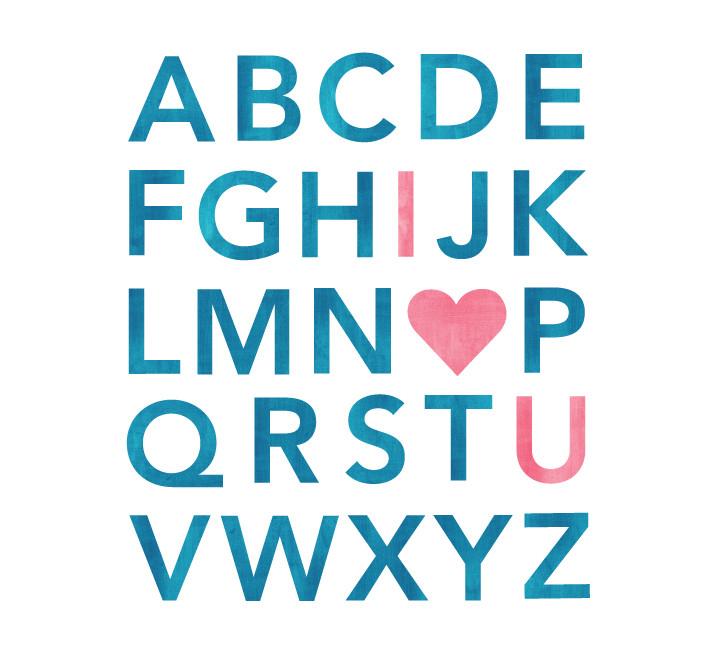 720x648 Alphabet Watercolor Wall Decals Eco Wall Decals - Alphabet Watercolor