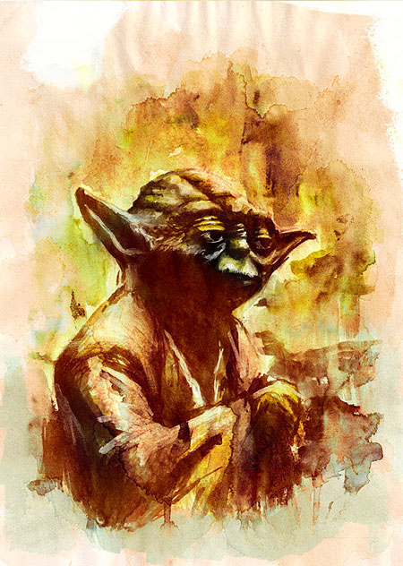 450x632 Amazing Watercolor Star Wars Paintings - Amazing Watercolor