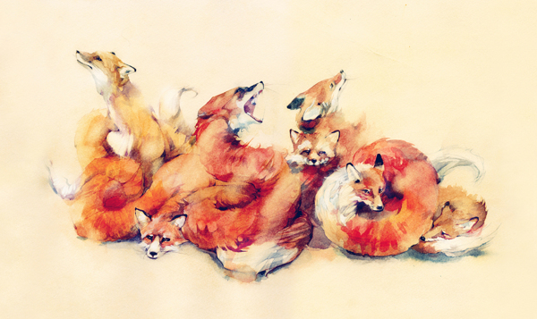 600x357 Amazing Watercolor Fox Painting - Amazing Watercolor