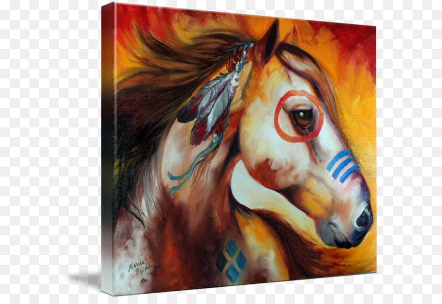 900x620 Watercolor Painting American Indian Wars American Indian Horse - American Indian Watercolor