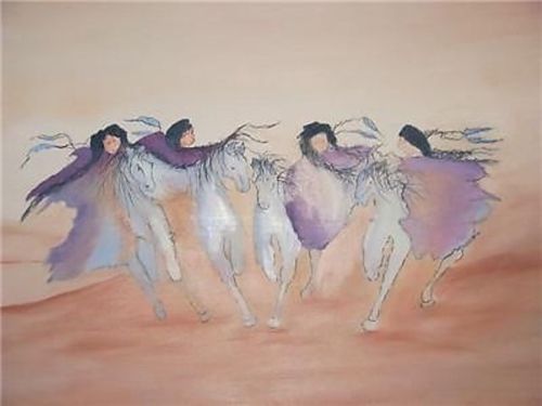 500x375 Joking Hazard Native Indian, Watercolor And Figurative - American Indian Watercolor Paintings