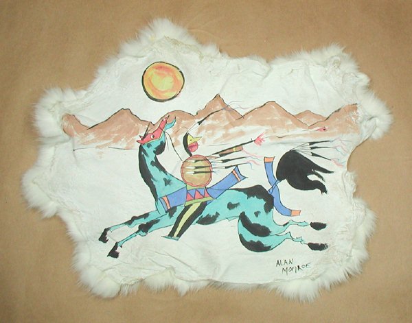 600x471 Lakota Ledger Art Native American Indian Painting - American Indian Watercolor Paintings