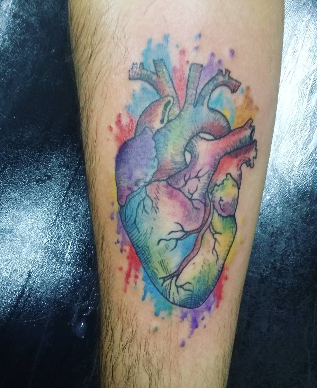 1080x1319 Anatomical Watercolor Heart Tattoo Venice Tattoo Art Designs - Anatomical Heart Watercolor
