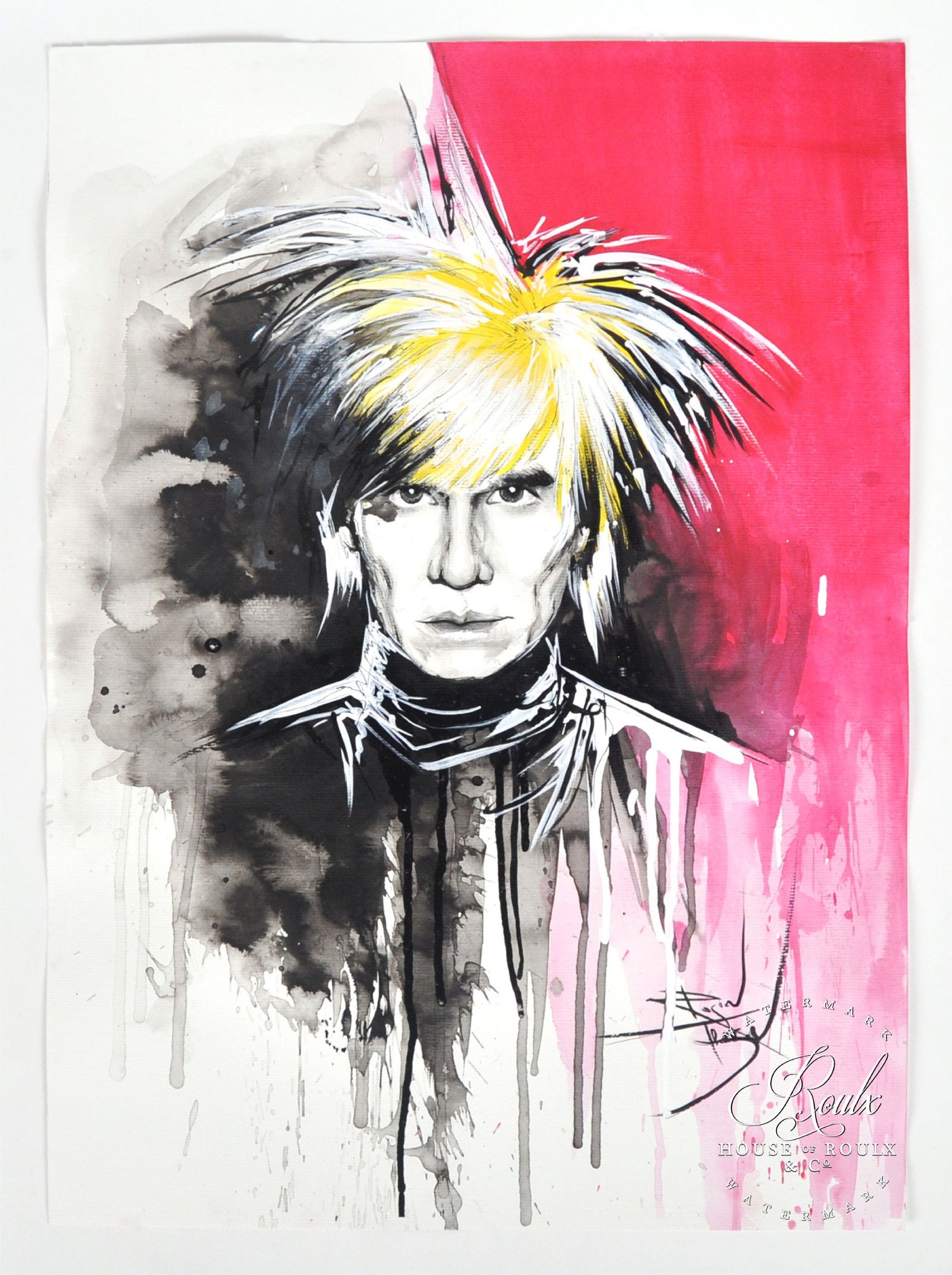 1529x2048 Andy Warhol By Rosier - Andy Warhol Watercolor.