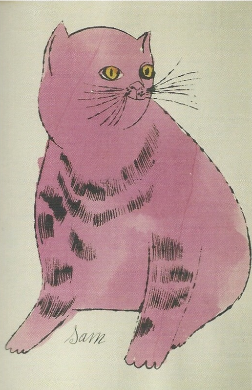 516x798 By Andy Warhol, 1954, Chat Cat (Sam), Watercolor. C A T S - Andy Warhol Watercolor