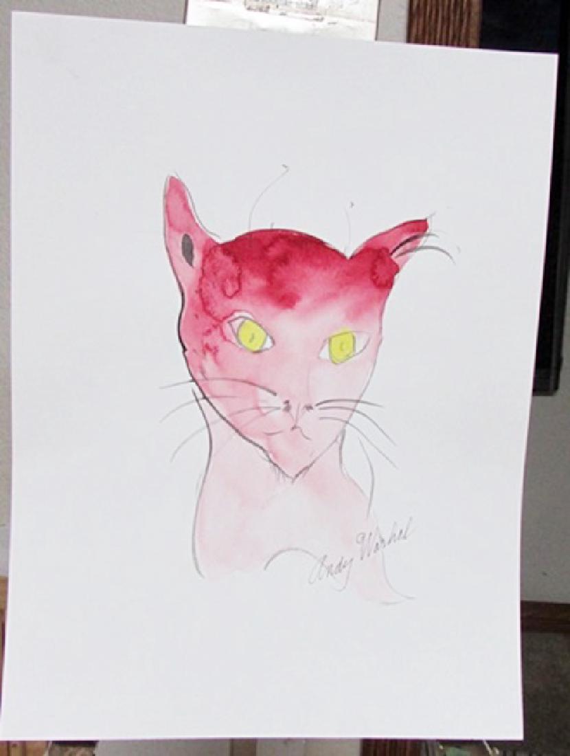 830x1100 Signed Andy Warhol Watercolor - Andy Warhol Watercolor