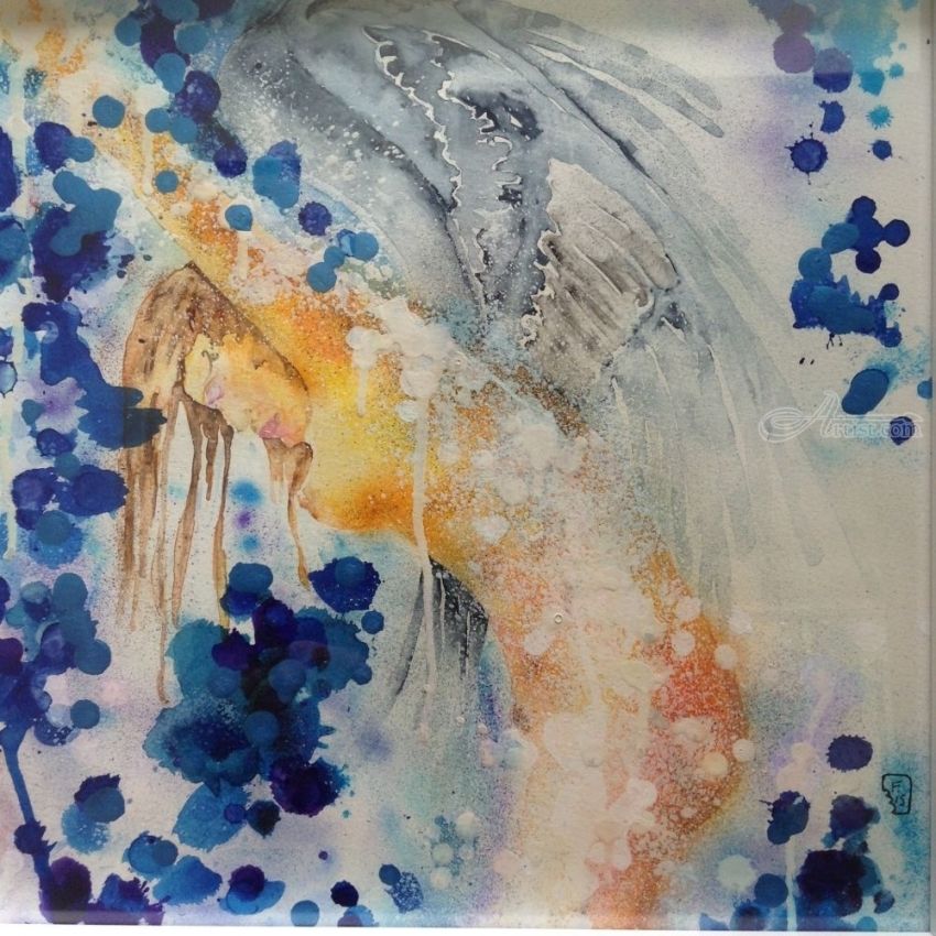 850x850 Angel - Angel Watercolor Paintings