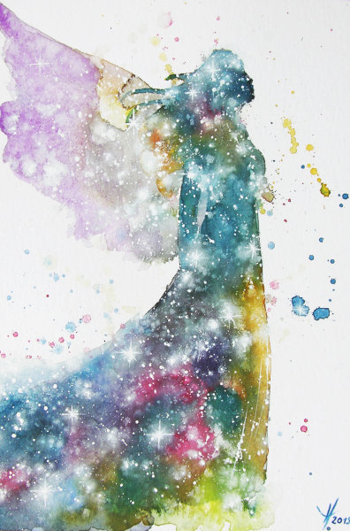 396x600 Angel Painting Roundup - Angel Watercolor Paintings