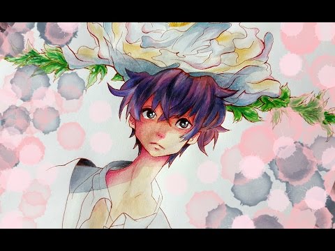 480x360 Anime Watercolor Painting - Anime Watercolor