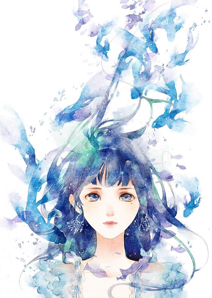 700x984 Pin By Coriza Red On Inspiration Art Anime - Anime Watercolor