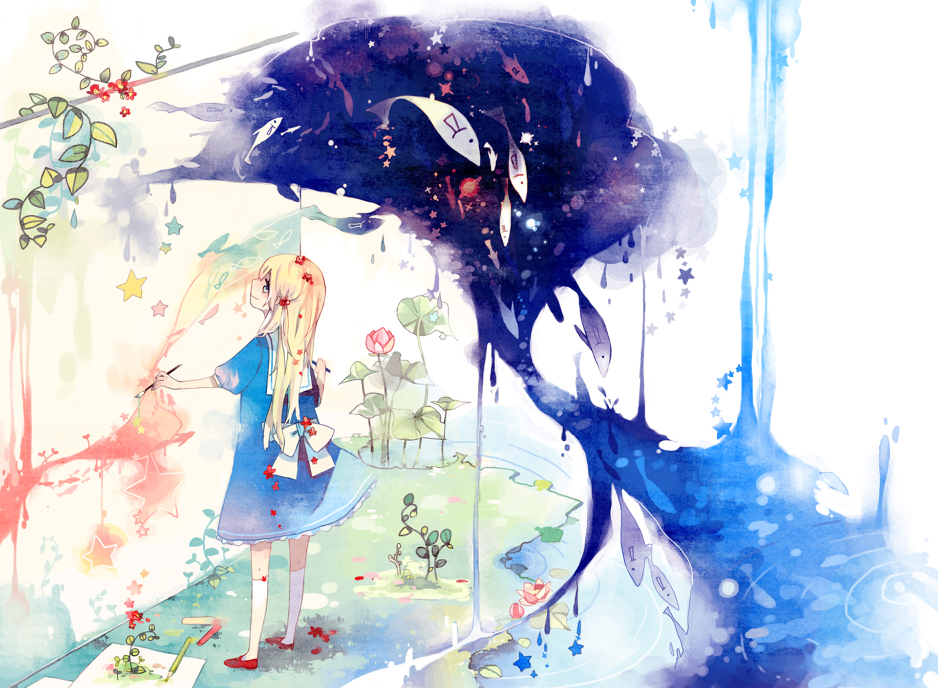 1920x1408 Cheshire Pasta Images ~ Anime ~ Hd Wallpaper And Background Photos - Anime Watercolor Painting