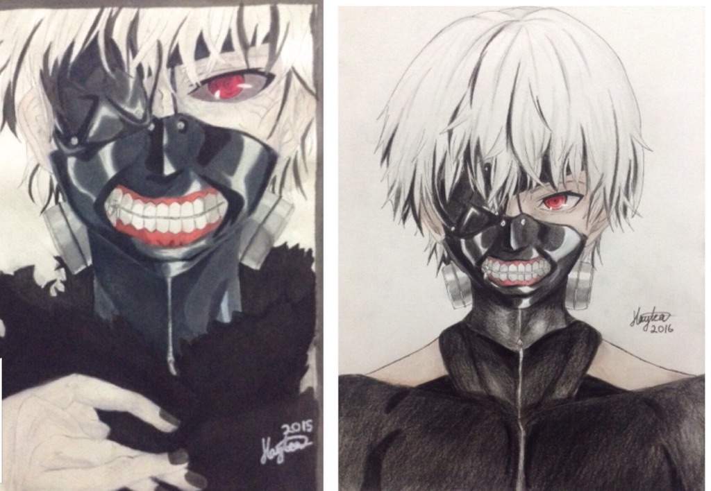 1024x708 Kaneki Drawing And Watercolour Painting Anime Amino - Anime Watercolor Painting
