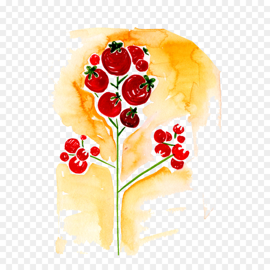 900x900 Apple Graphic Design - Apple Tree Watercolor