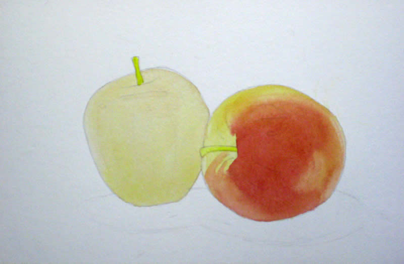 800x524 How To Paint An Apple With Watercolor - Apple Watercolor Painting