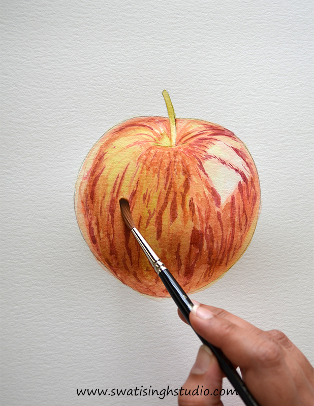 Apple Watercolor Painting at PaintingValley.com | Explore collection of ...