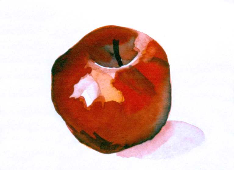 768x558 Apple Watercolor Painting - Apple Watercolor Painting