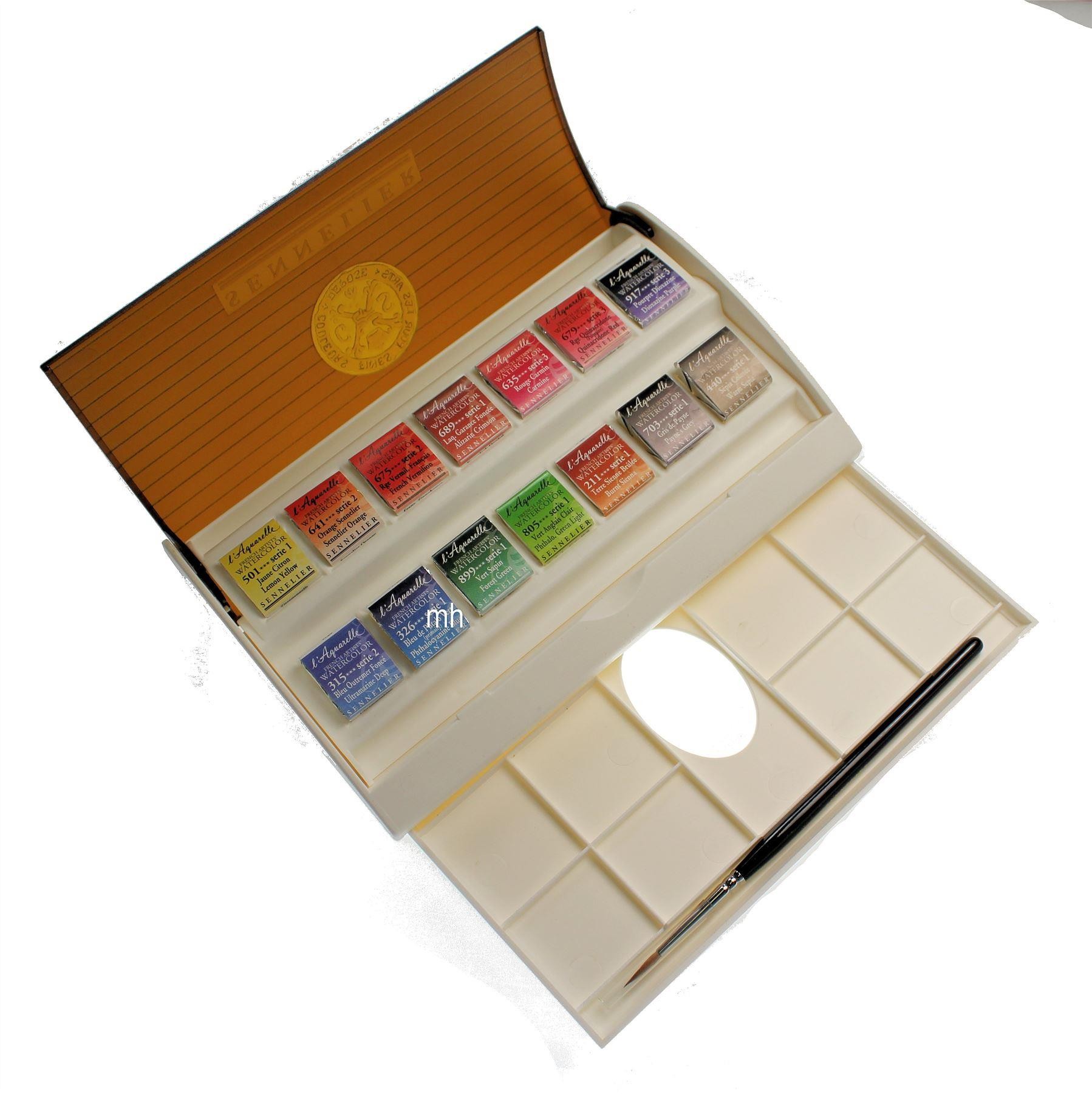 1798x1800 Sennelier Watercolor Paint Pans Set Professional Travel Set - Aquarelle Watercolor