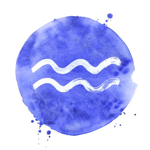 500x500 Aquarius - Aquarius Watercolor