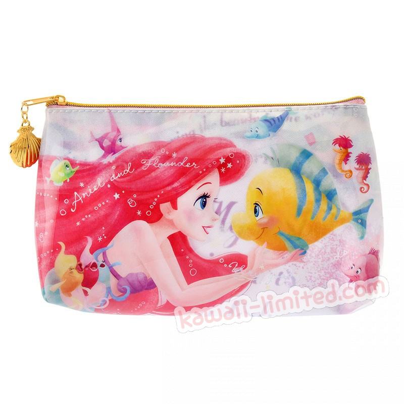 800x800 Japan Disney Watercolor Painting Pen Case Pencil Bag Pouch - Ariel Watercolor Painting