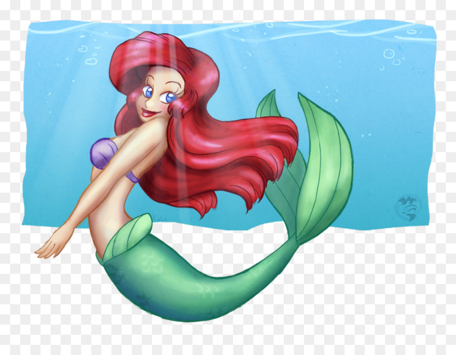 900x700 Mermaid Ariel Watercolor Painting Drawing - Ariel Watercolor Painting