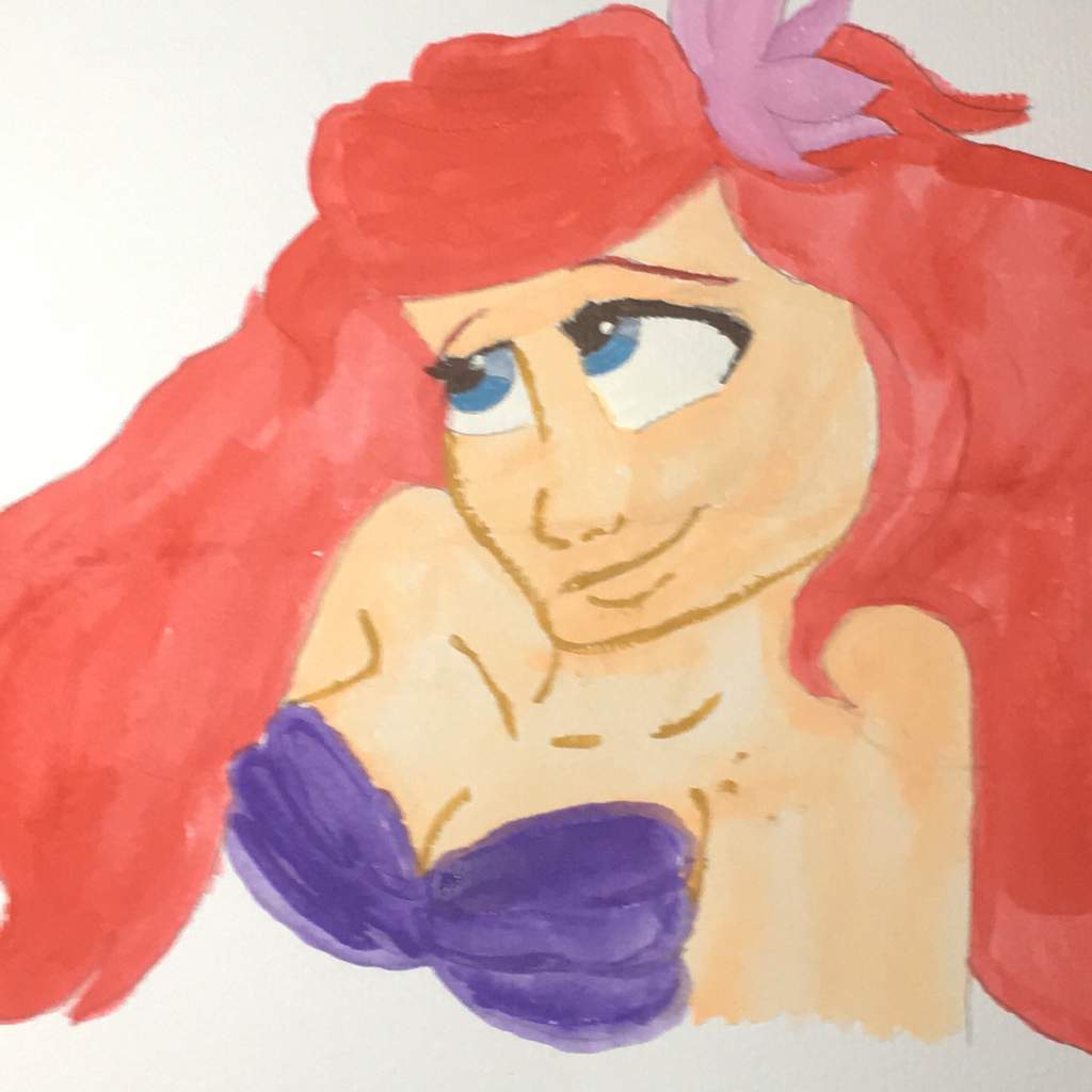 1024x1024 Watercolor Painting Of Ariel Disney Amino - Ariel Watercolor Painting