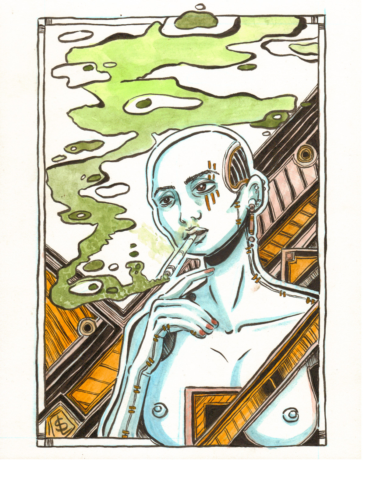 1208x1584 Artstation - Art Deco Watercolor