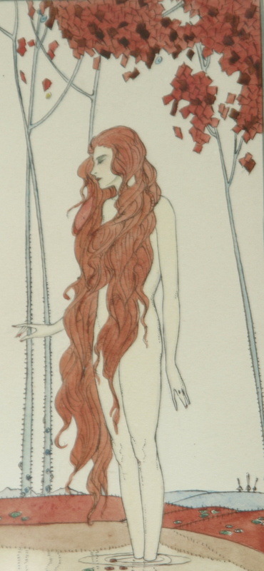 370x800 Anyone Know Who Painted This Amazing Art Nouveau Or Art Deco - Art Deco Watercolor