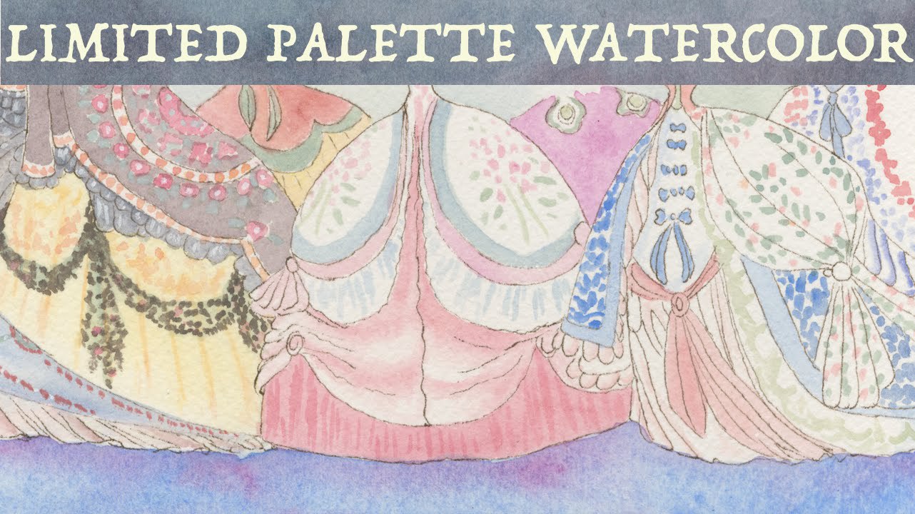 1282x720 Art Nouveau, Limited Palette Watercolor Demo Iranians Global Videos - Art Nouveau Watercolor