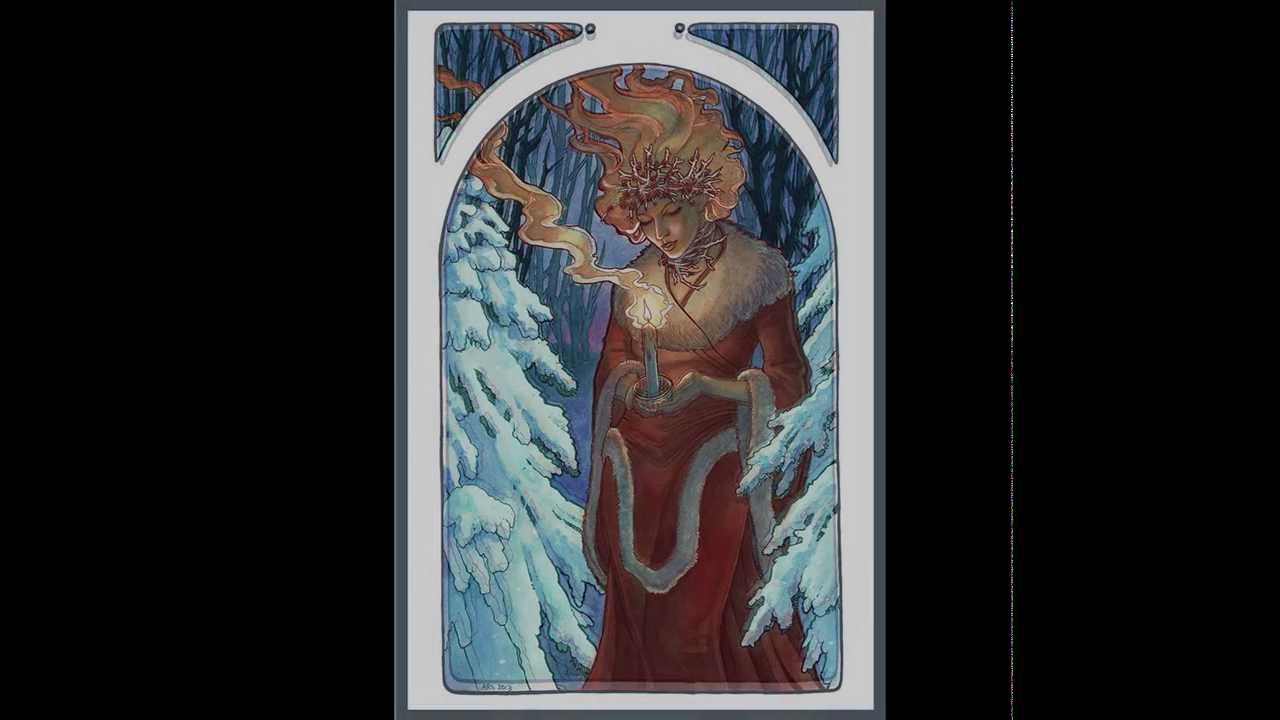 1280x720 Art Time Lapse Process - Art Nouveau Watercolor