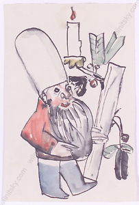 203x300 Berthold Loeffler (1874 1960), Art Nouveau Watercolor, Ca.1900 Ebay - Art Nouveau Watercolor