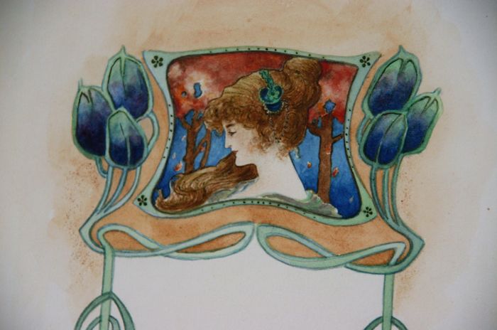 700x464 Watercolour - Art Nouveau Watercolor