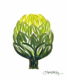 236x285 Artichoke Watercolor Painting Art Inspiration - Artichoke Watercolor