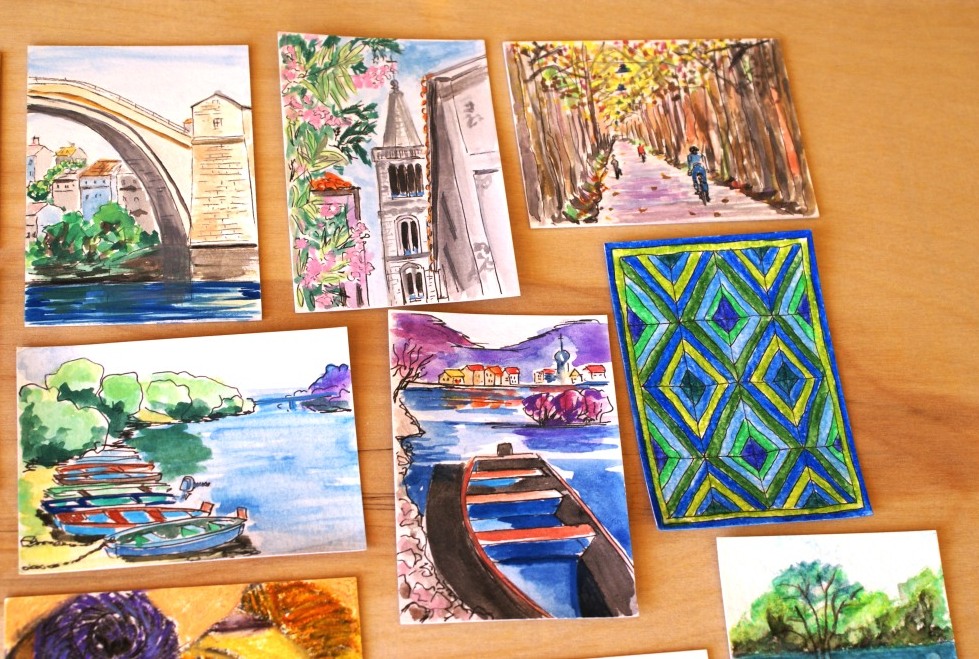 979x659 Artist Trading Cards - Artist Trading Cards Watercolor
