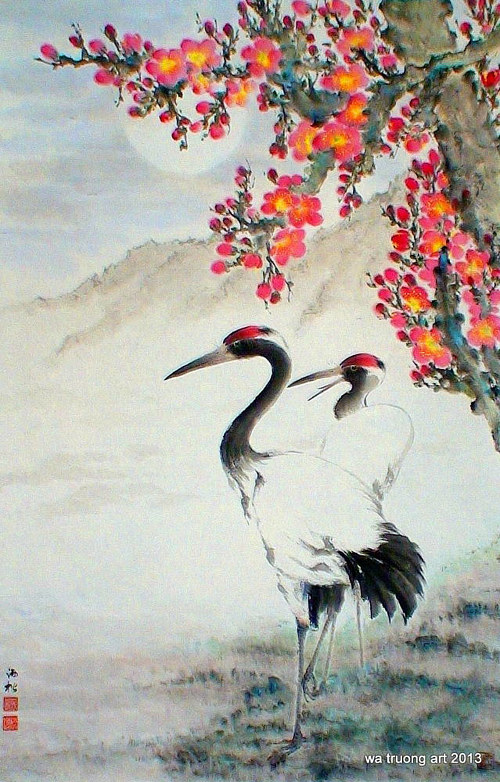 500x782 Traditionally Styled Paintings By Wa Truong - Asian Watercolor