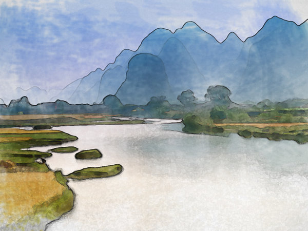 600x450 Watercolor - Asian Watercolor