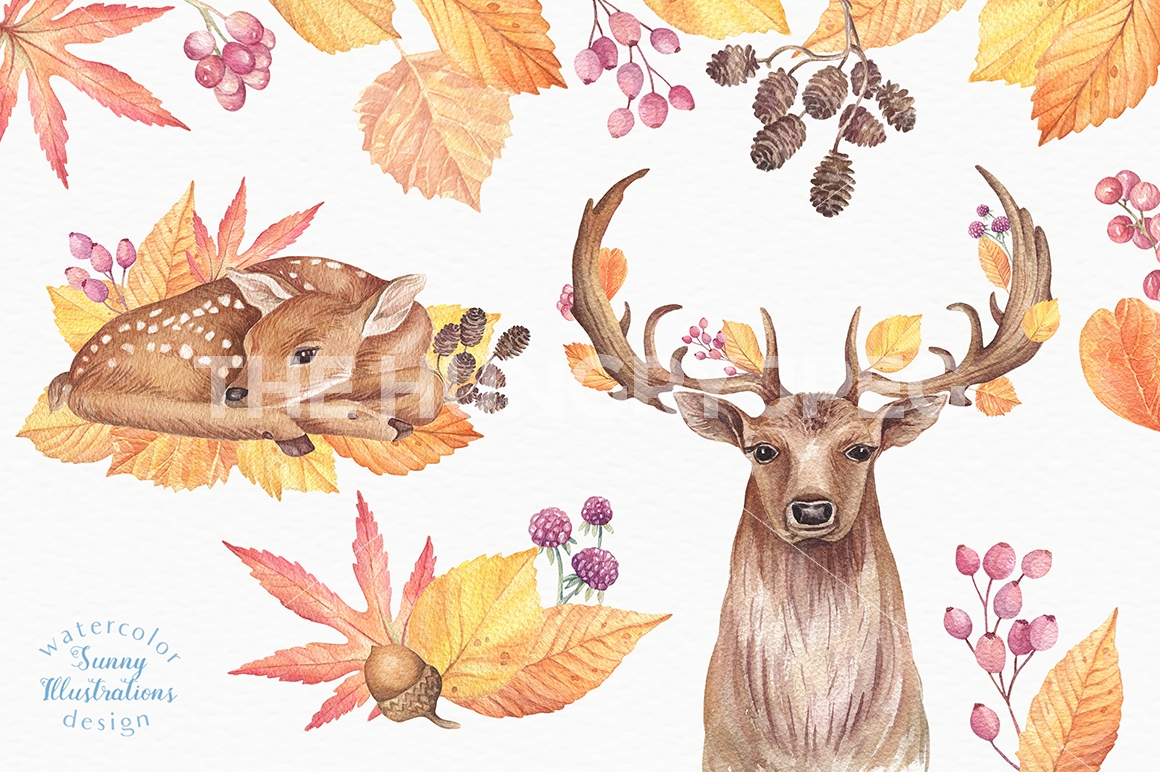 1160x772 Happy Autumn - Autumn Watercolor