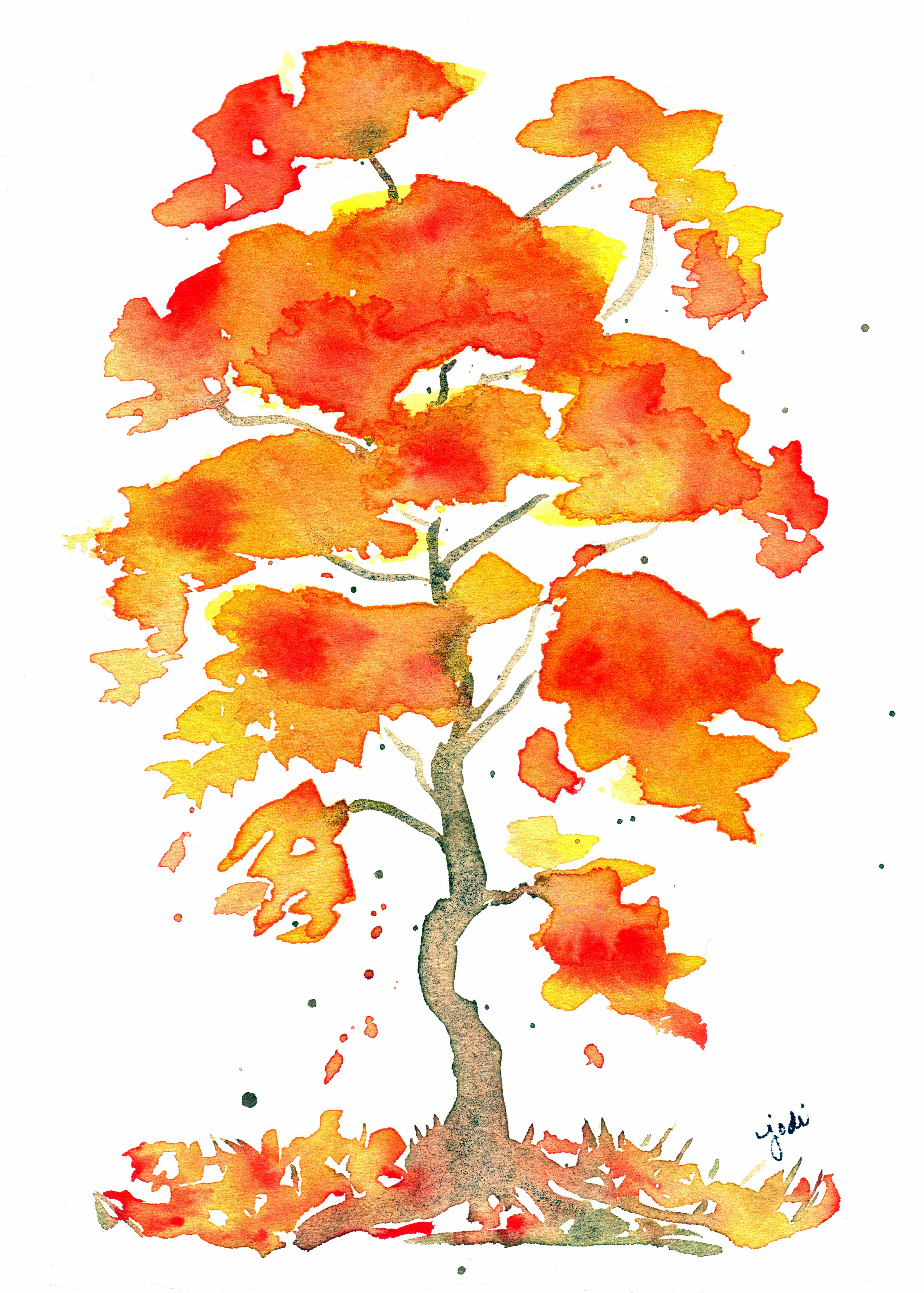 5799x8117 September 2016 The Creative Life In Between - Autumn Watercolor