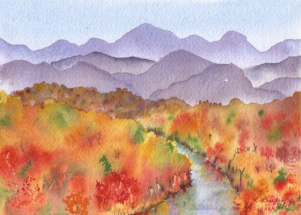 1280x914 Autumn Trees Ruth Bailey, Artist - Autumn Watercolor