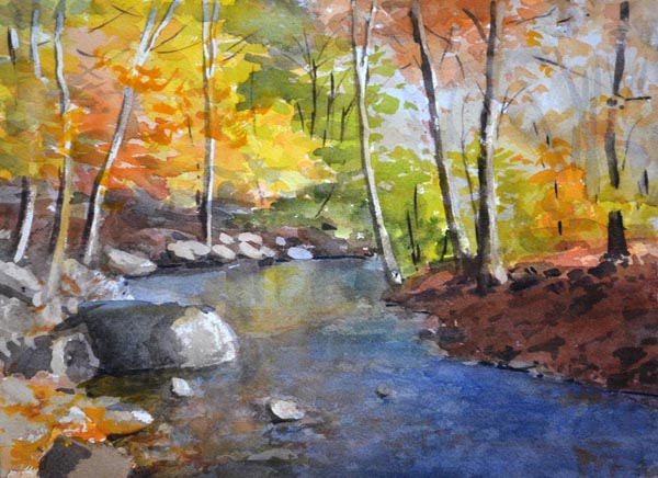 600x436 Armand Cabrera Watercolor Paintings Armand Cabrera Art - Autumn Watercolor Paintings