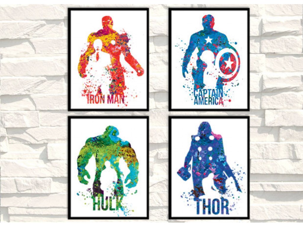 Avengers Watercolor at PaintingValley.com | Explore collection of ...