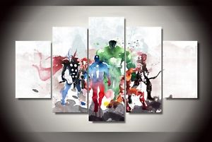 300x201 Frames Picture The Avengers Watercolor Painting Photo Canvas Home - Avengers Watercolor